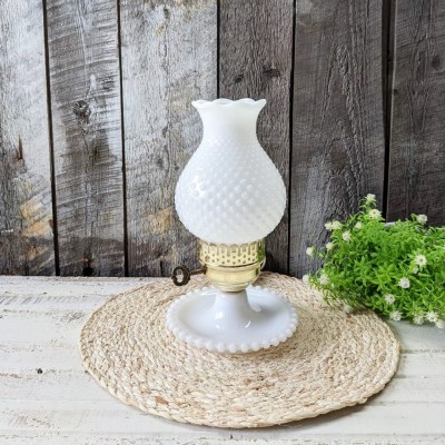 Lampe vintage White Milk Glass
